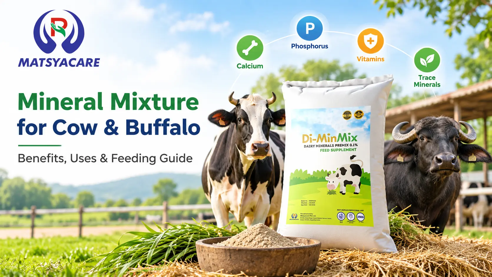 Mineral Mixture for Cow & Buffalo: Benefits, Uses, Dosage and Feeding Guide