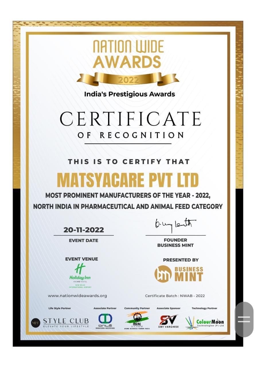 Nation wide Award